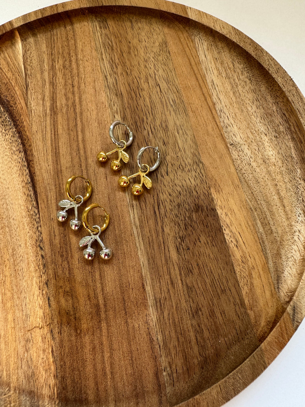 עגילי דובדבן משולב