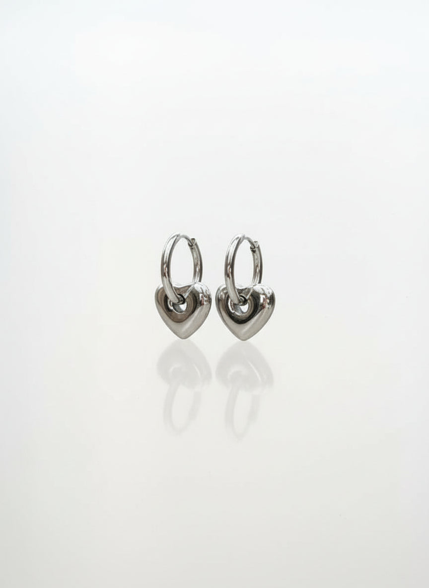 עגילי לב גדול