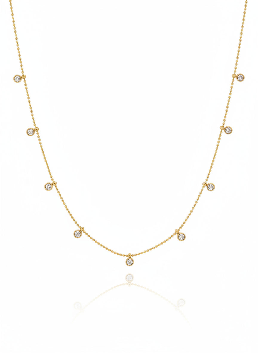 שרשרת קריסטלים עיגולים