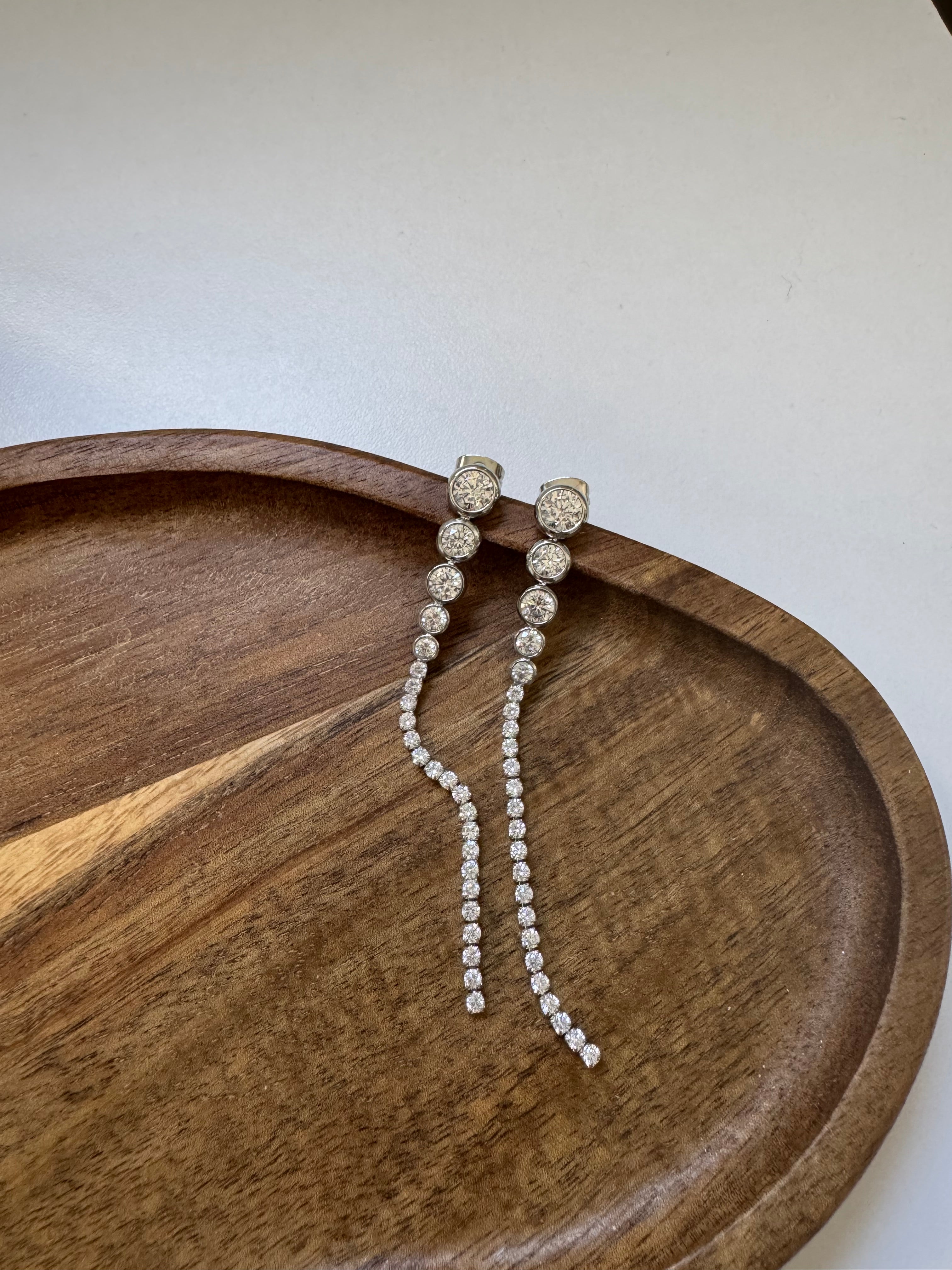 עגילי זירקון מפל