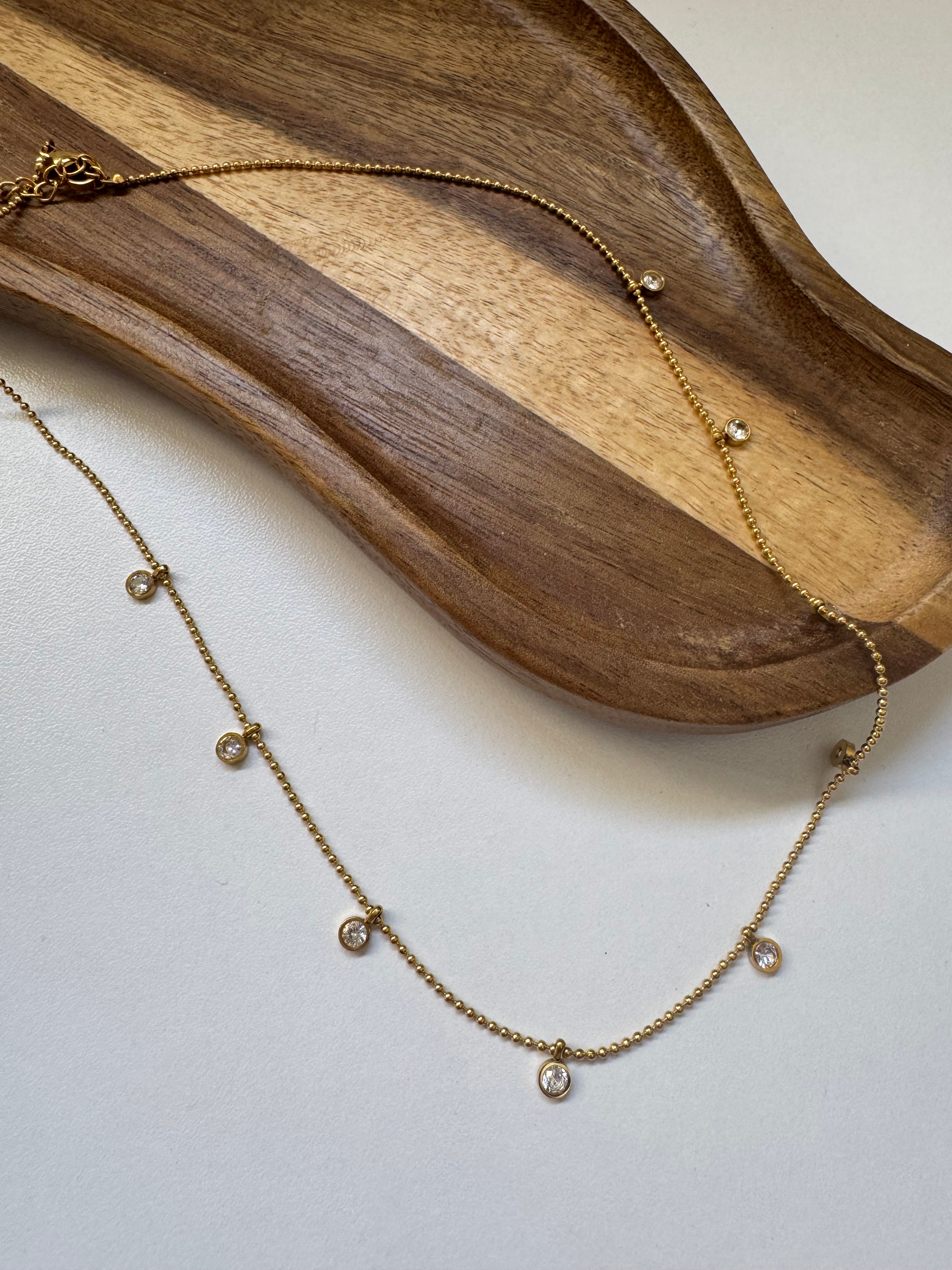 שרשרת קריסטלים עיגולים