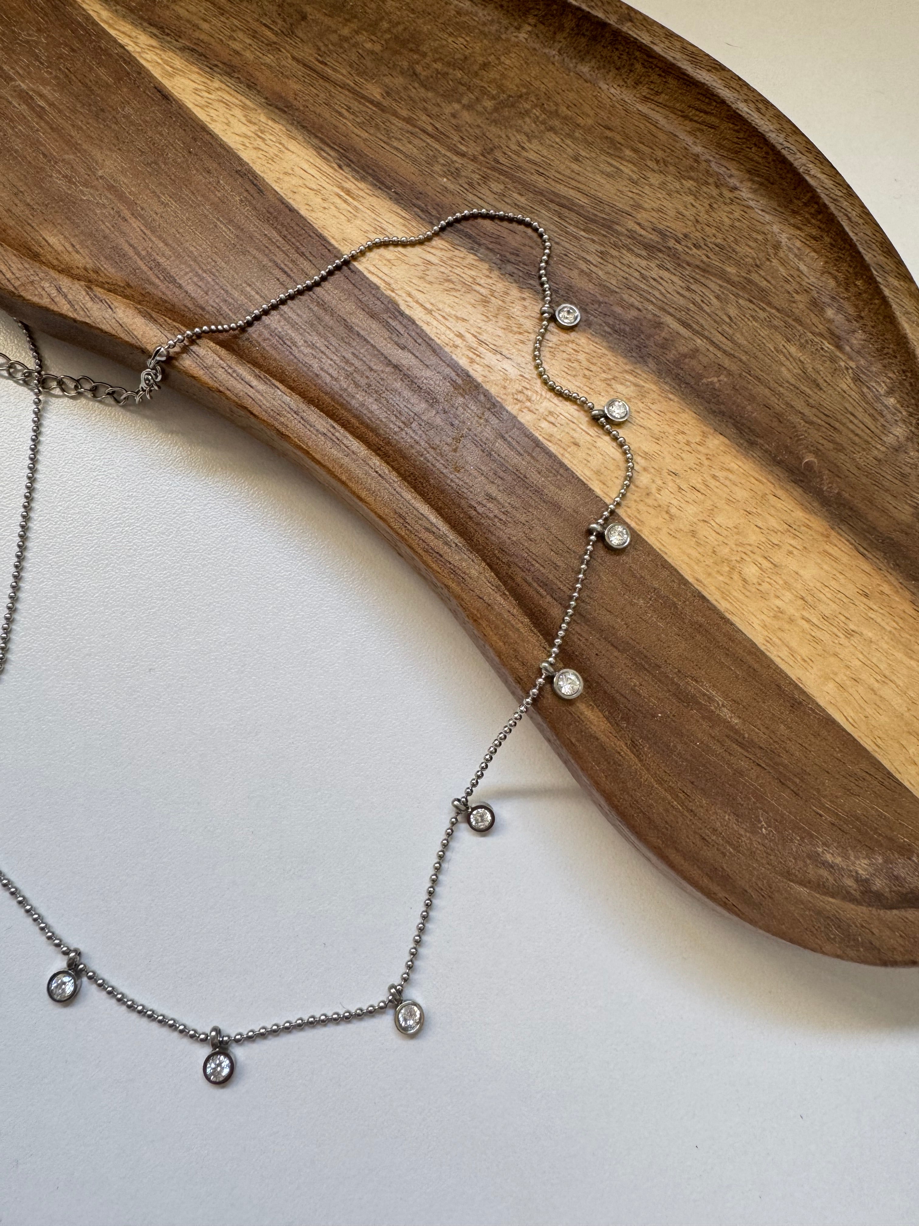 שרשרת קריסטלים עיגולים